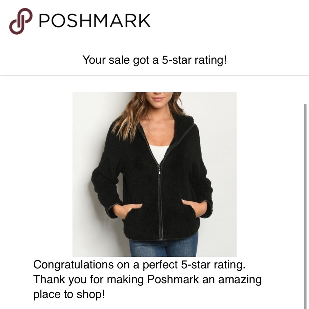 BLACK ZIP UP HOODIE JACKET - Picture 5 of 7